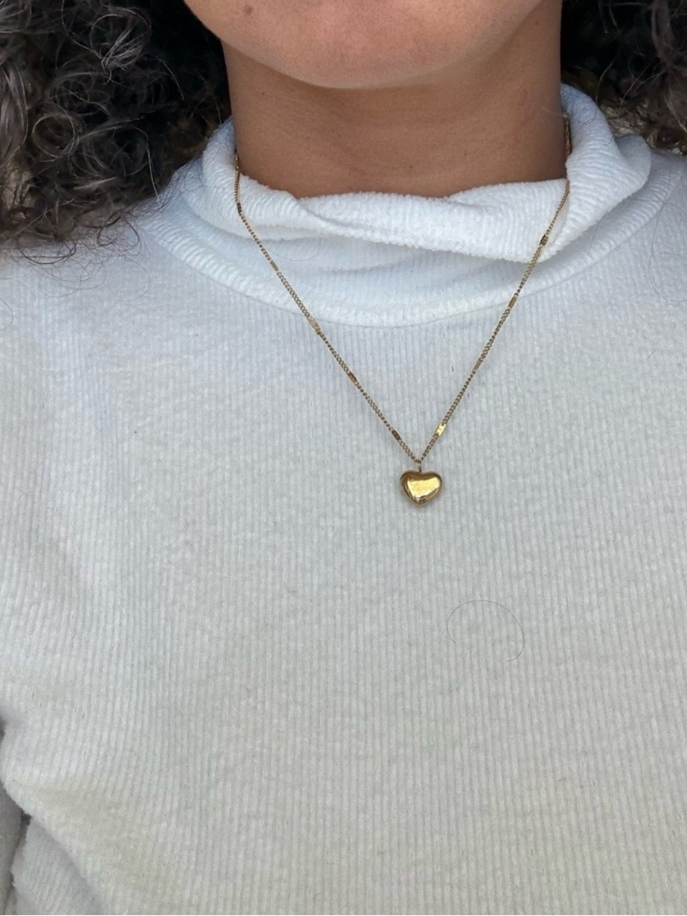 Gold Plated Stainless Steel “Love” Heart Pendant Necklace | Tarnish Resistant
